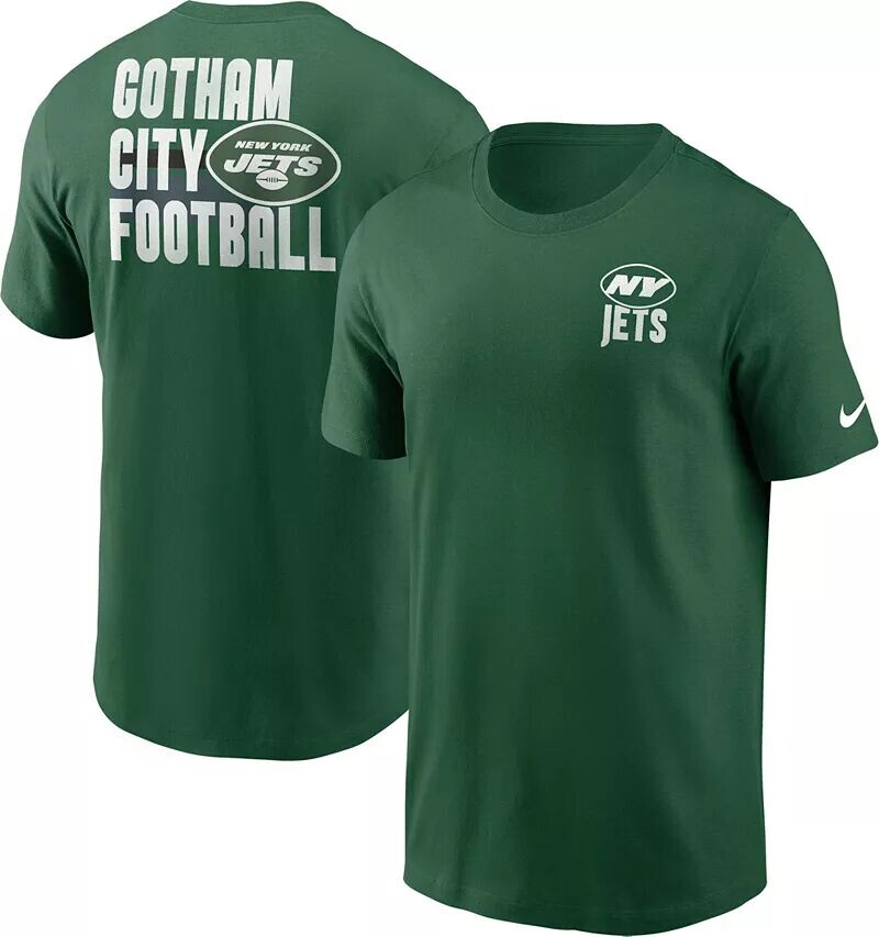 

Зеленая футболка с надписью Nike New York Jets Blitz на спине