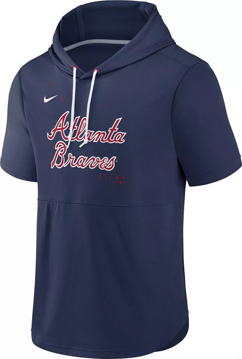 

Мужская темно-синяя худи с короткими рукавами Nike Atlanta Braves Springer