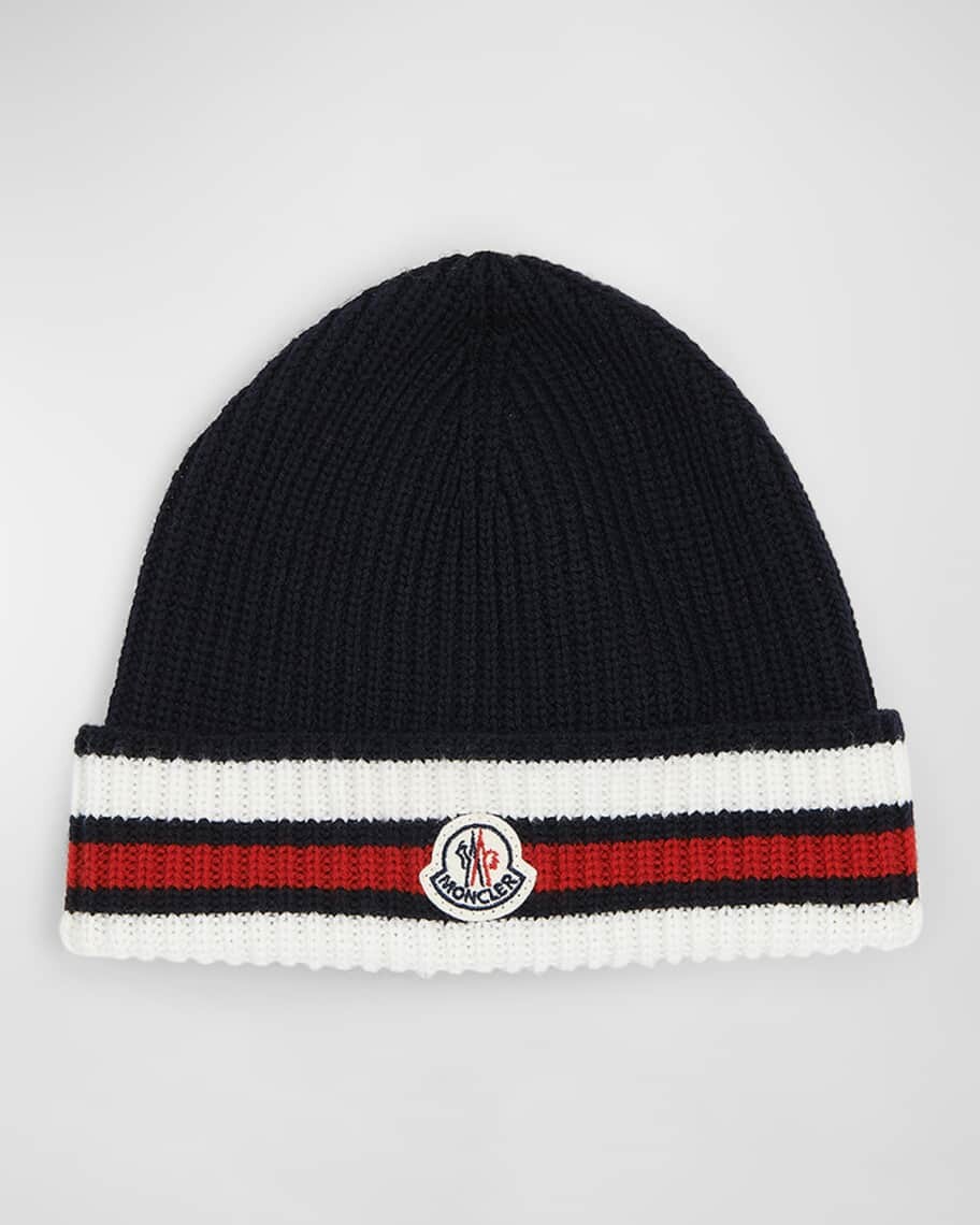 

Детская вязаная шапка с отделкой в ​​полоску RWB Moncler