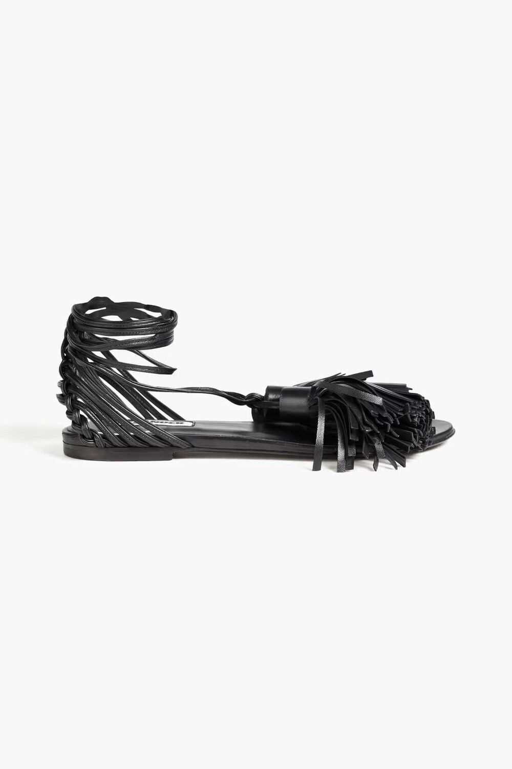 

Кожаные сандалии с кисточками Jil Sander, черный