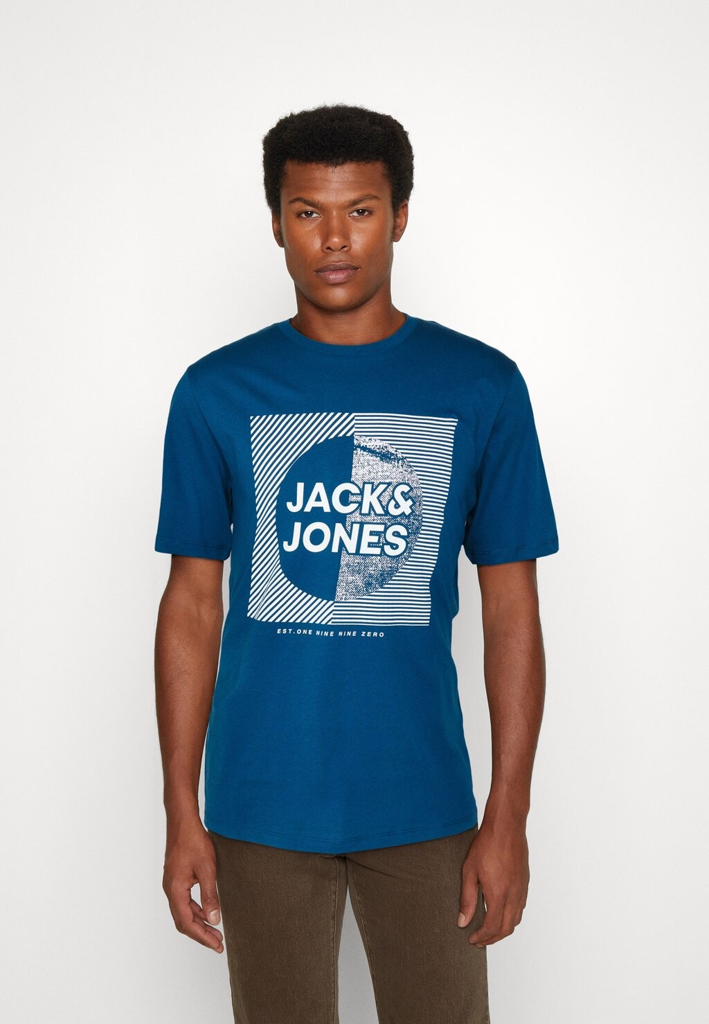 

Футболка с принтом Jack & Jones, синий