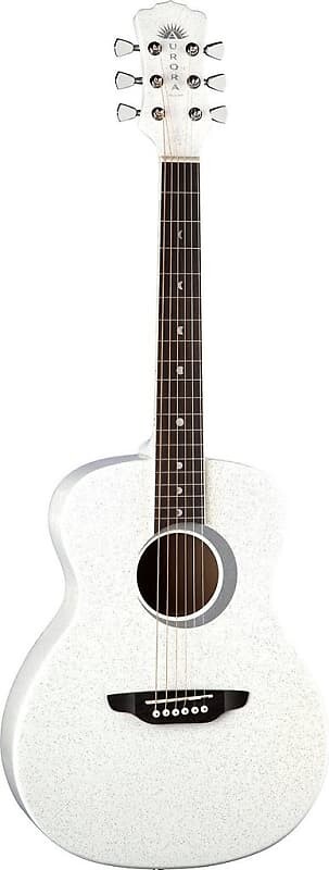 

Акустическая гитара Luna Aurora Borealis 3/4-Size Acoustic Guitar - White Pearl Sparkle, AR BOR WHT