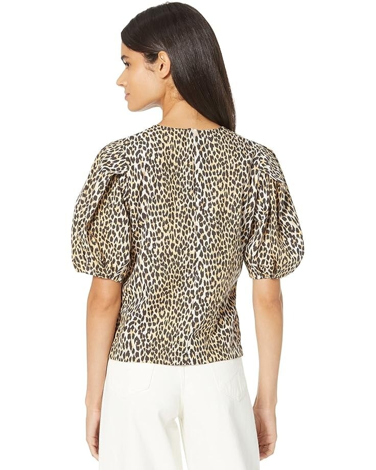 

Блуза Levi's Premium Zaida Short Sleeve Blouse, цвет Classic Leopard/White Cap Gray