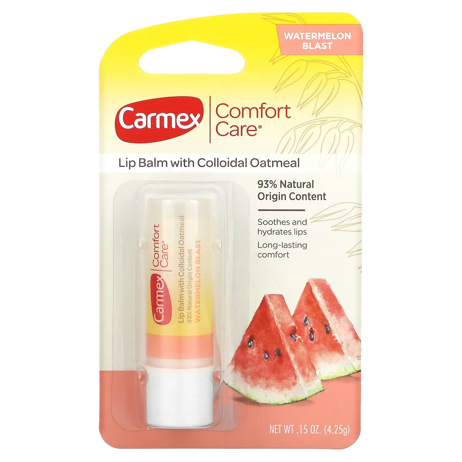 

Carmex, Бальзам для губ Comfort Care, арбузный взрыв, 4,25 г (0,15 унции)