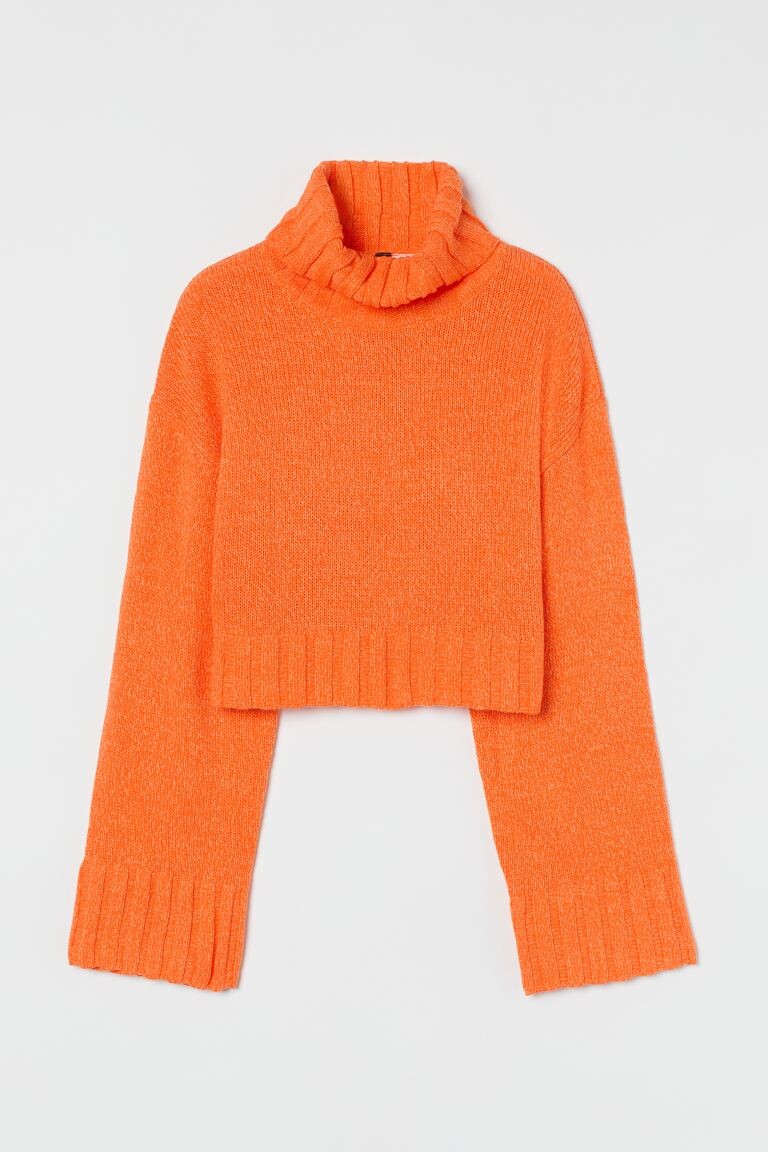 

Свитер с высоким воротом H&M, апельсин