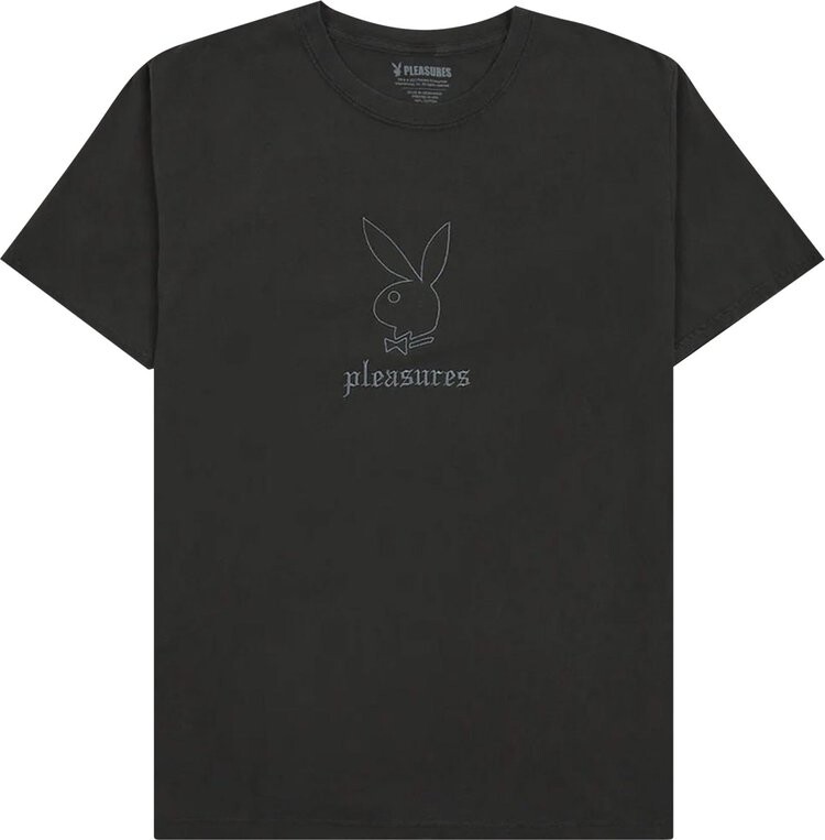 

Футболка Pleasures x Playboy Entertainment Pigment Dye T-Shirt 'Black', черный