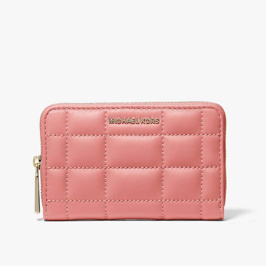 Кошелек Michael Michael Kors Small Quilted Leather, розовый