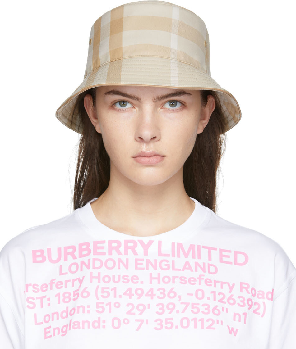 

Бежевая панама в клетку Burberry