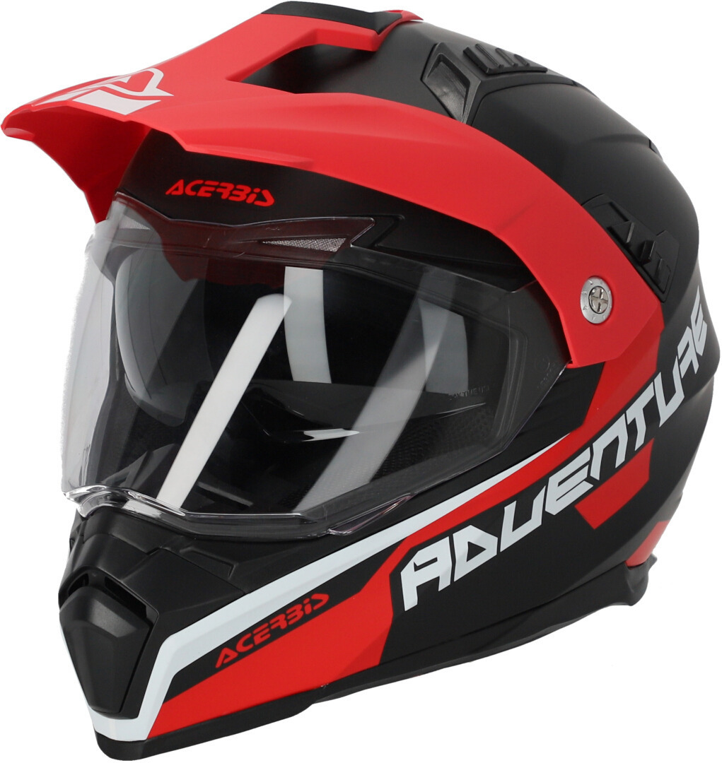 Шлем Acerbis Flip FS-606 2023 для мотокросса, серый/красный
