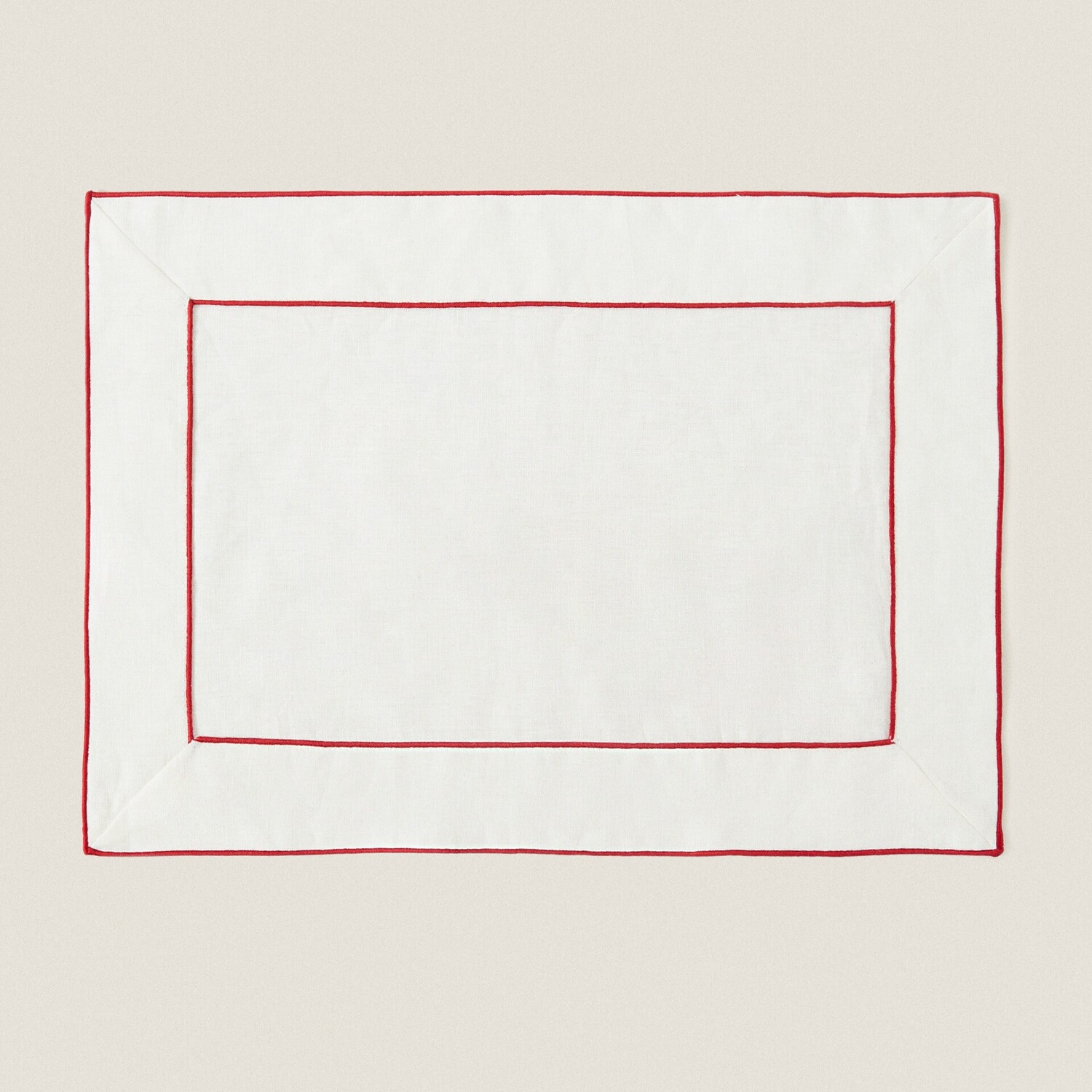 

Сервировочный коврик Zara Home Linen Christmas, 35 x 50 см, белый/красный