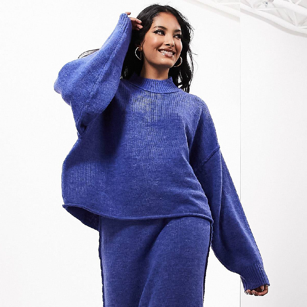Свитер Asos Edition Oversized Knitted, синий