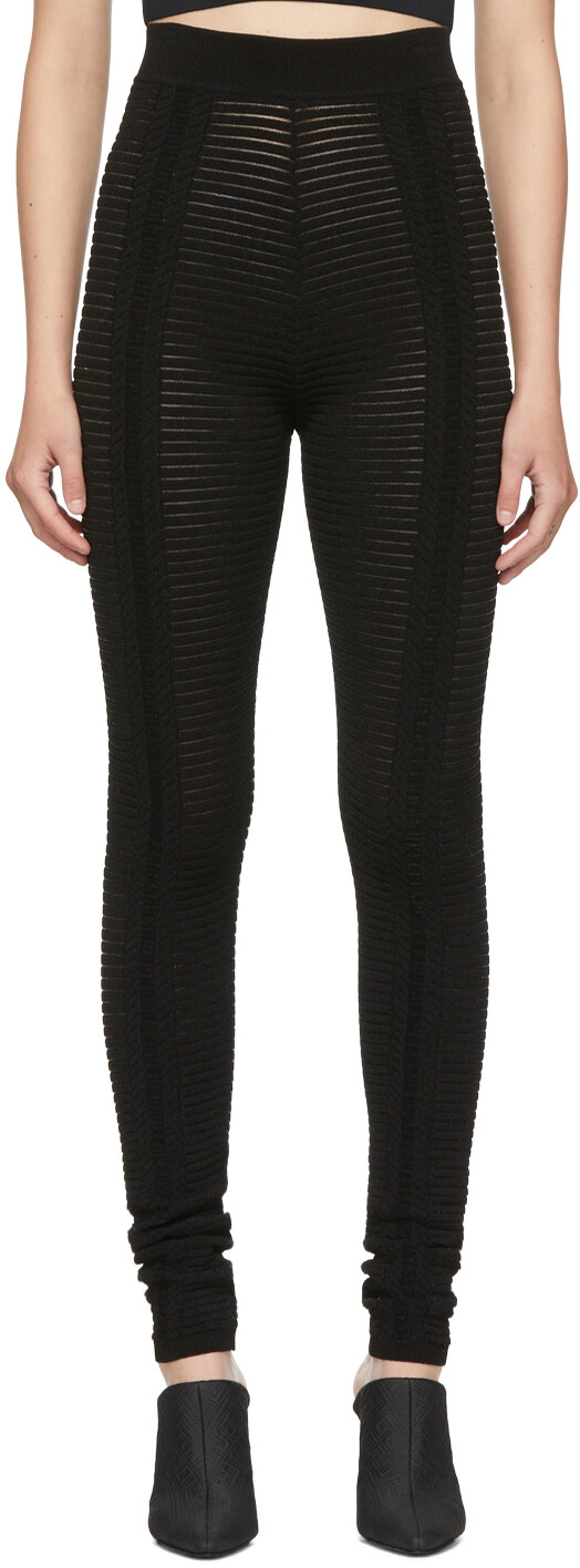 

Черные леггинсы из вискозы Balmain