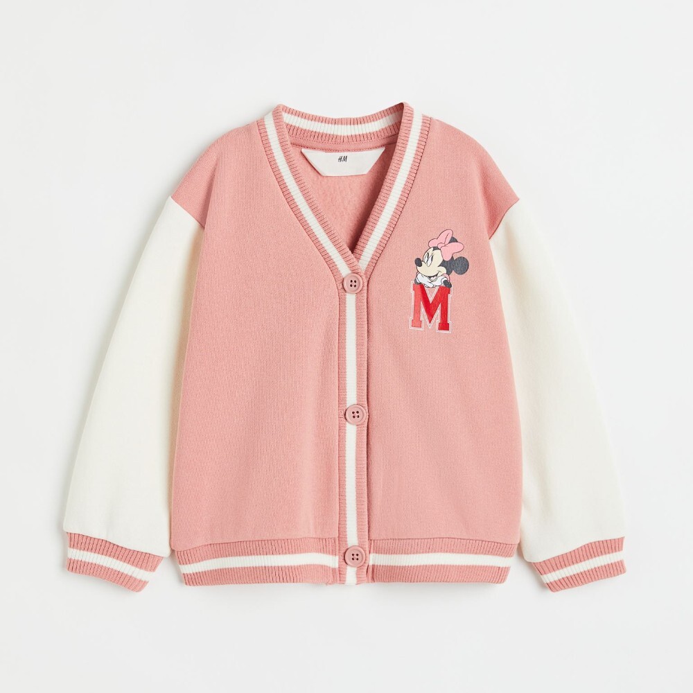 

Кардиган H&M Printed Minnie Mouse, пудрово-розовый