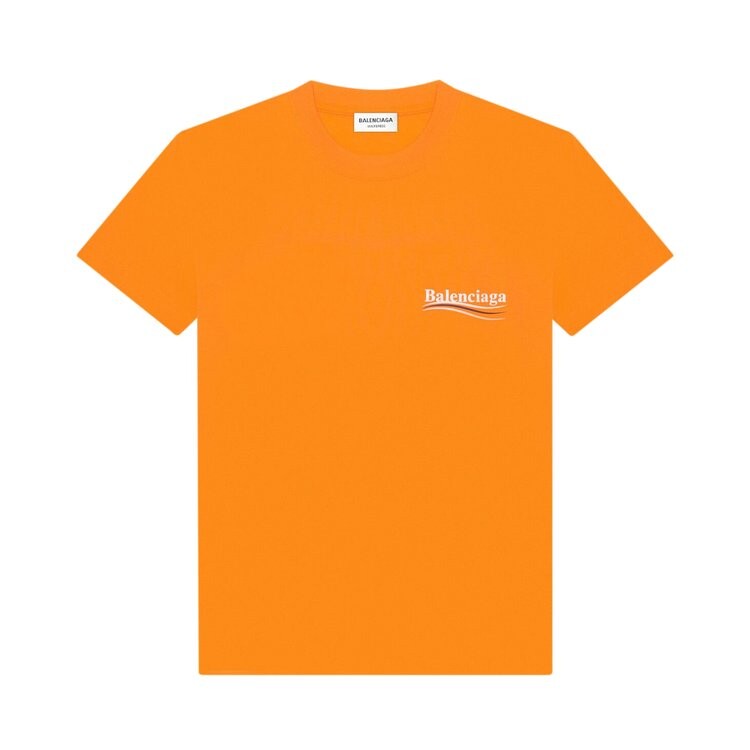 

Футболка Balenciaga Political Campaign Small Fit T-Shirt 'Fluorescent Orange', белый