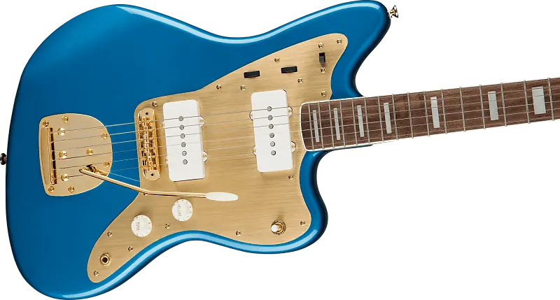 

Squier 40th Anniversary Jazzmaster Gold Edition Золотая накладка Лейк-Плэсид Синий 40th Anniversary Jazzmaster Gold Edition Gold Pickguard Lake Placid Blue