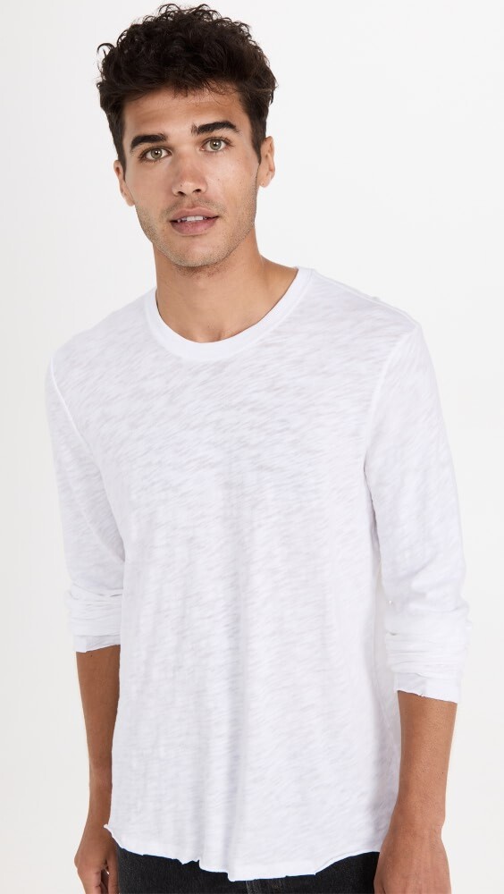 

Футболка ATM Anthony Thomas Melillo Slub Jersey Destroyed Wash Crew Neck, белый