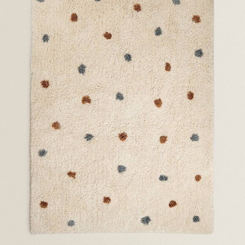 

Ковер в горошек Zara Home Multicoloured Dotted 150X200, белый