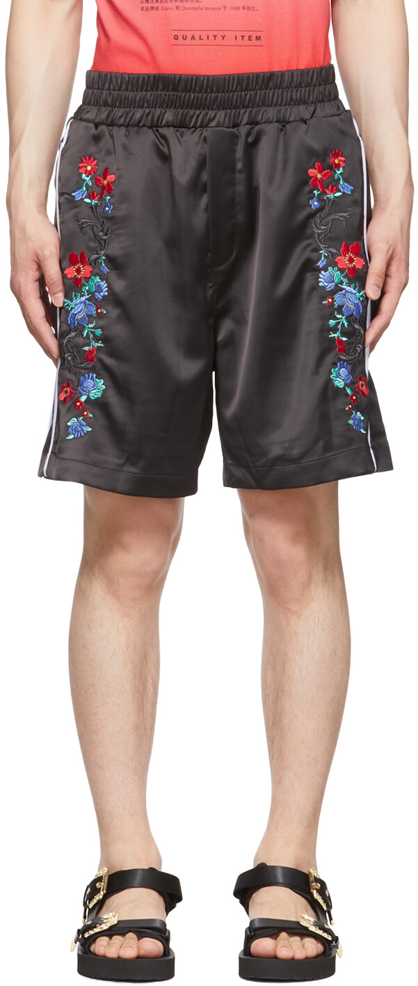 

Черные шорты из полиэстера Versace Jeans Couture