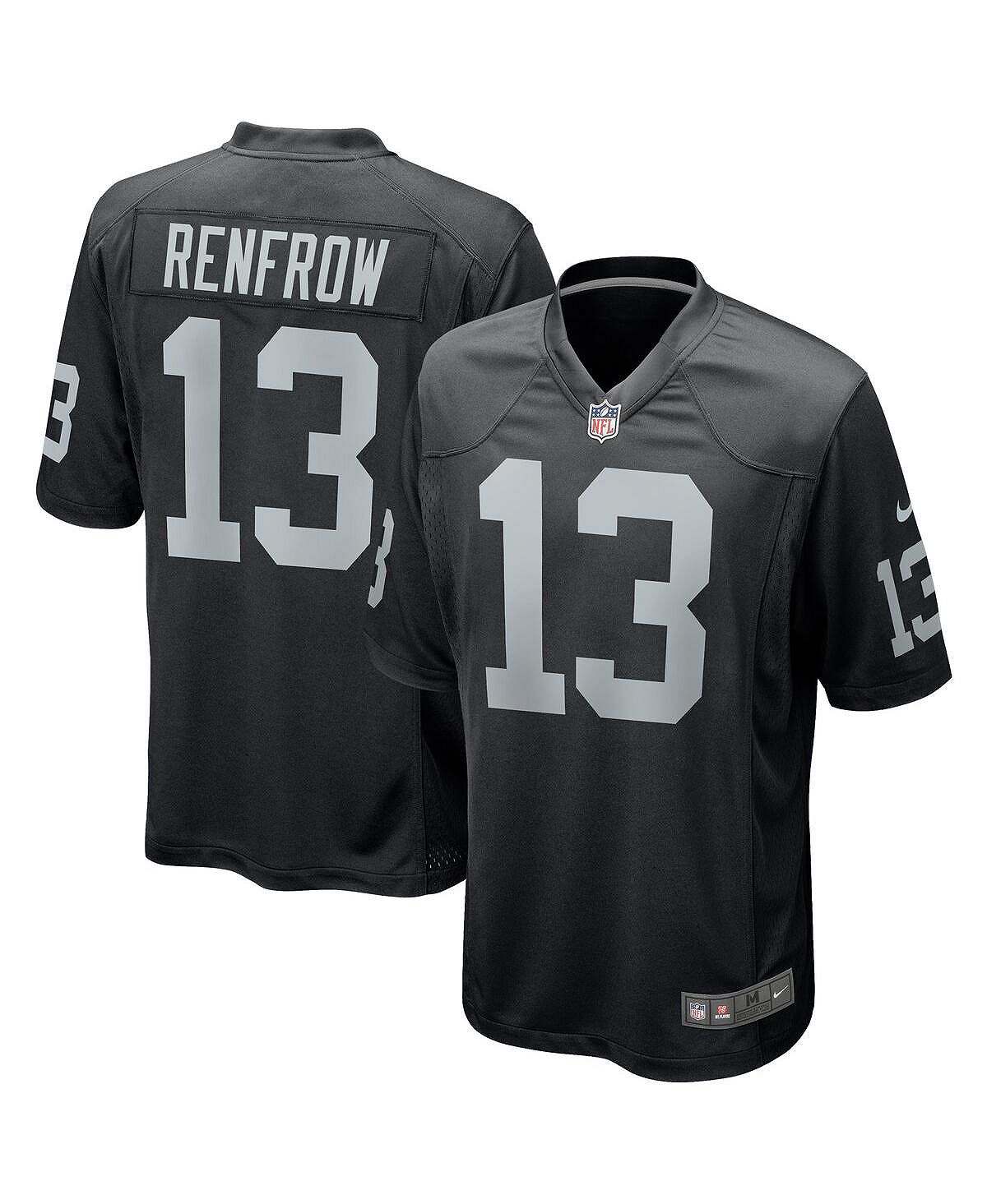 Мужская футболка hunter renfrow black las vegas raiders game player Nike, черный men s las vegas custom jersey hunter renfrow rugby shirt american football team jersey americano jersey