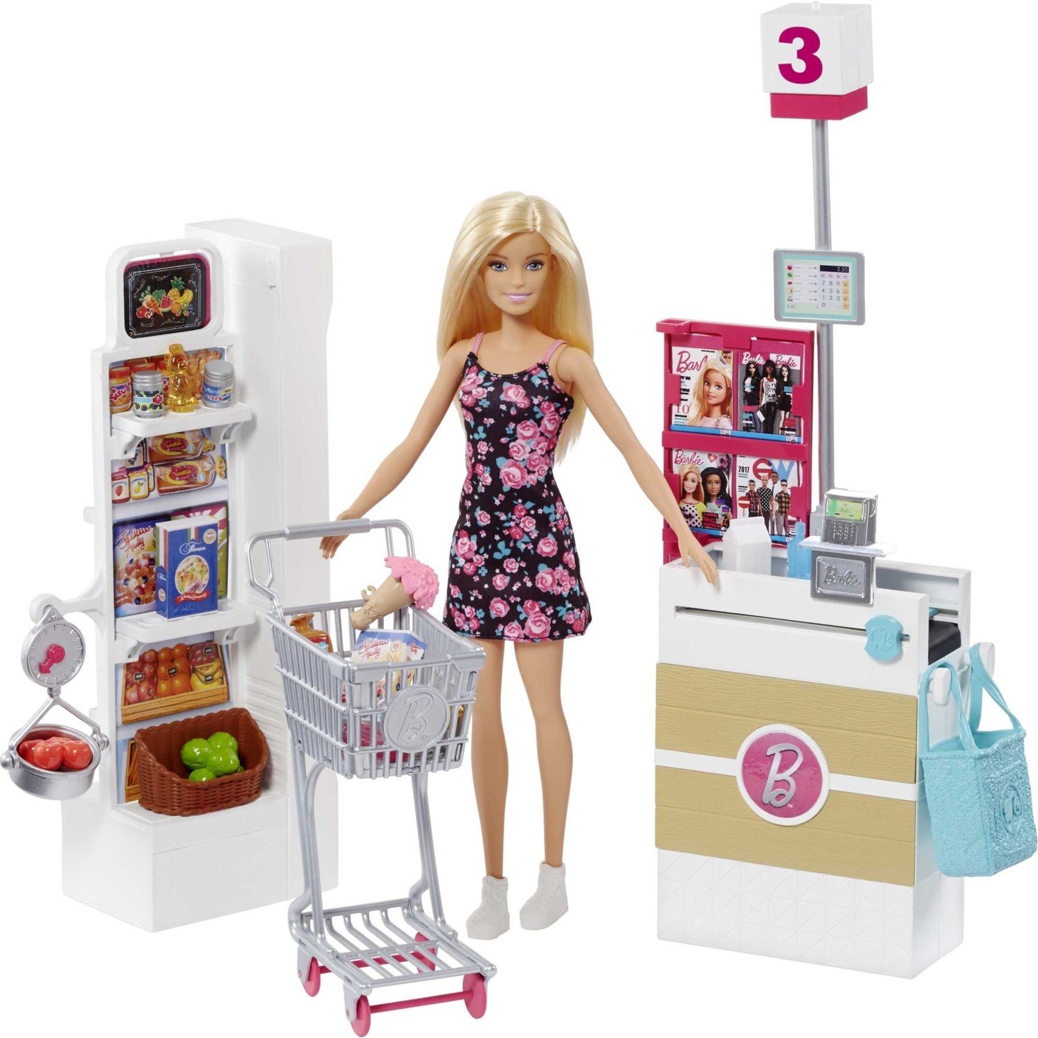 

Игровой набор Barbie супермаркет FRP01 25 аксессуаров