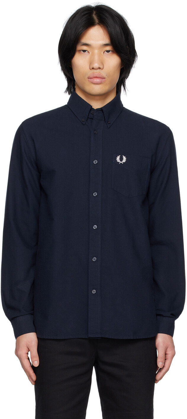 

Темно-синяя рубашка на пуговицах Fred Perry