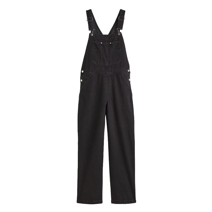 

Джинсовый комбинезон H&M Denim Overalls, черный