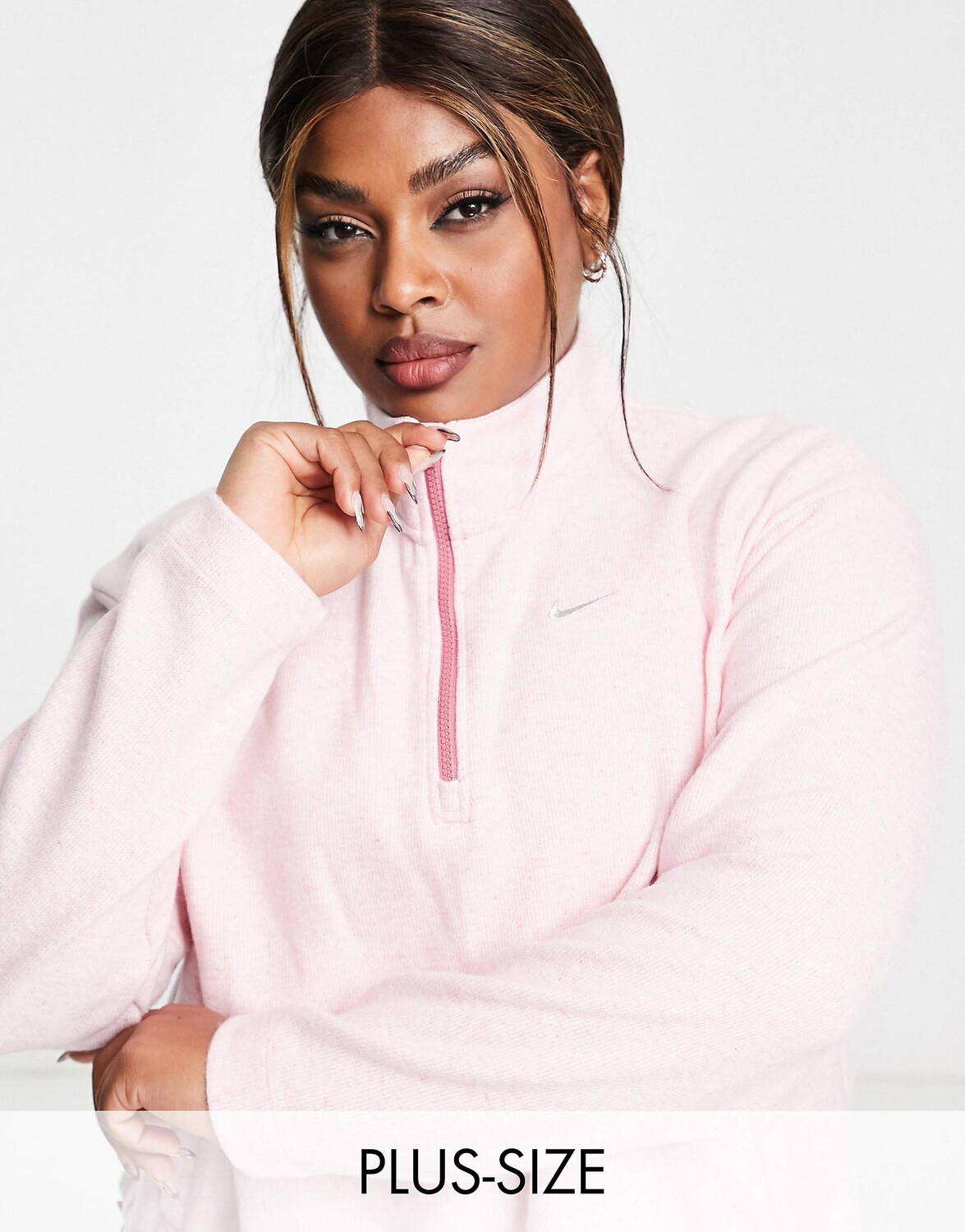 

Уютный розовый свитер с молнией до половины Nike Training Plus Therma-FIT