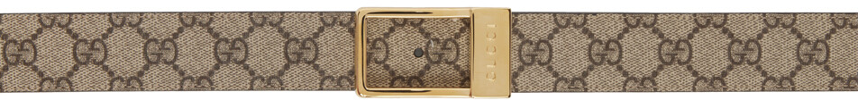 

Бежевый ремень с узором GG Gucci