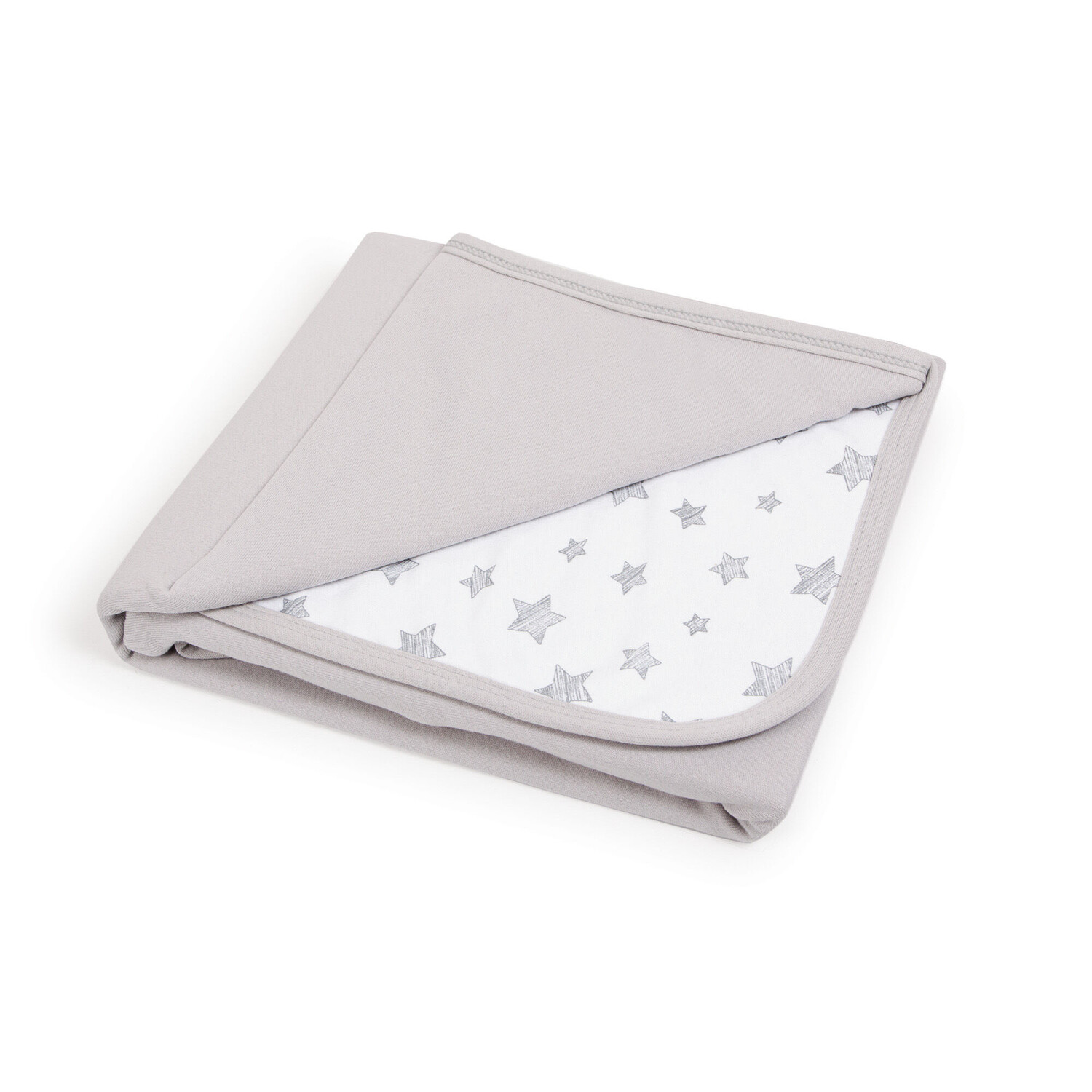 

Ceba Baby Basic одеяло детское двухстороннее 90х100 см Светло-серое + Серые Звезды, 1 шт.