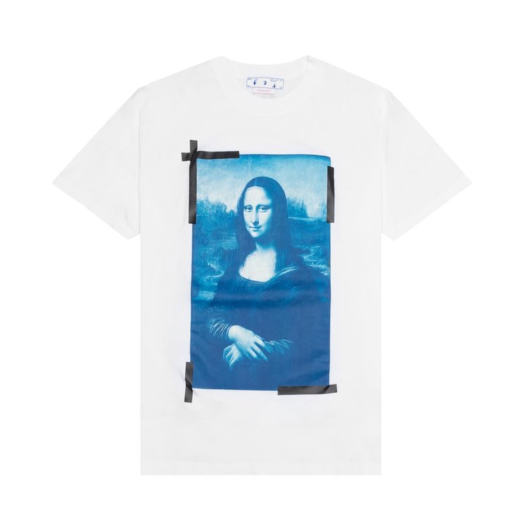 Футболка Off-White Monalisa Slim Short-Sleeve Tee 'White/Blue', белый - фото