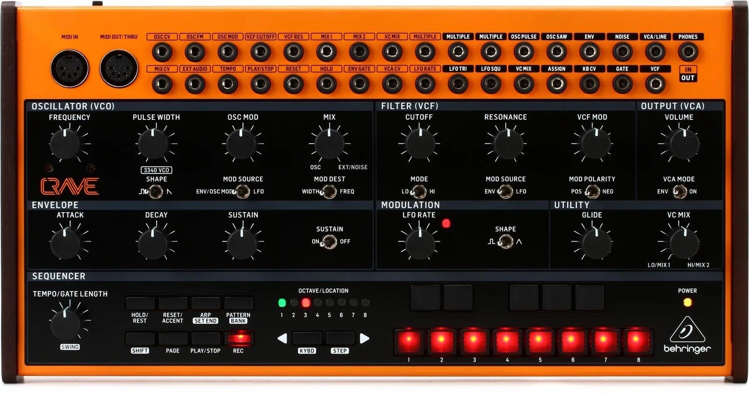 

Аналоговый синтезатор Behringer Crave с секвенсором