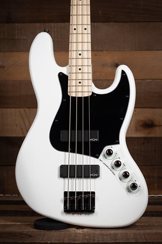 

Squier Contemporary Active Jazz Bass HH, кленовый гриф, плоский белый