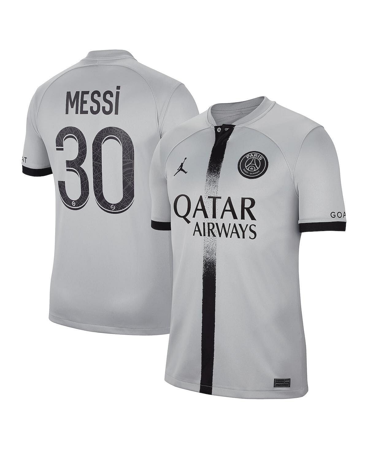 

Мужская футболка lionel messi black paris saint-germain 2022/23 away breathe stadium replica player jersey Nike, черный