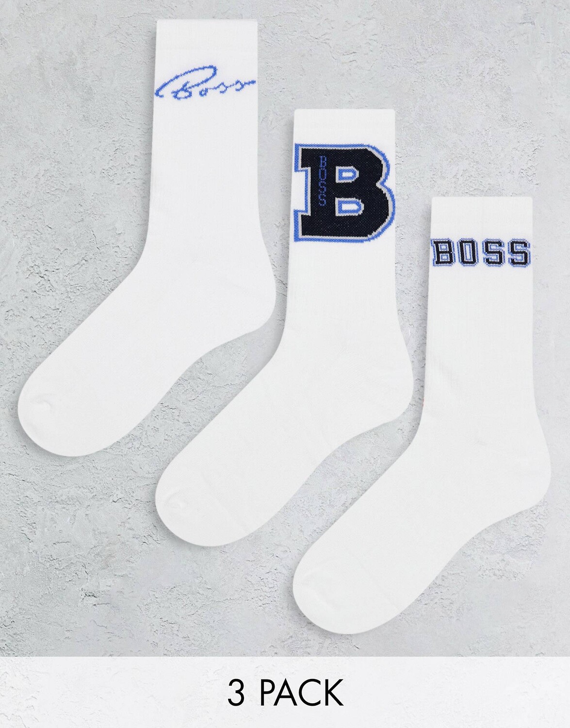 Подарочный набор из 3 белых носков BOSS Bodywear