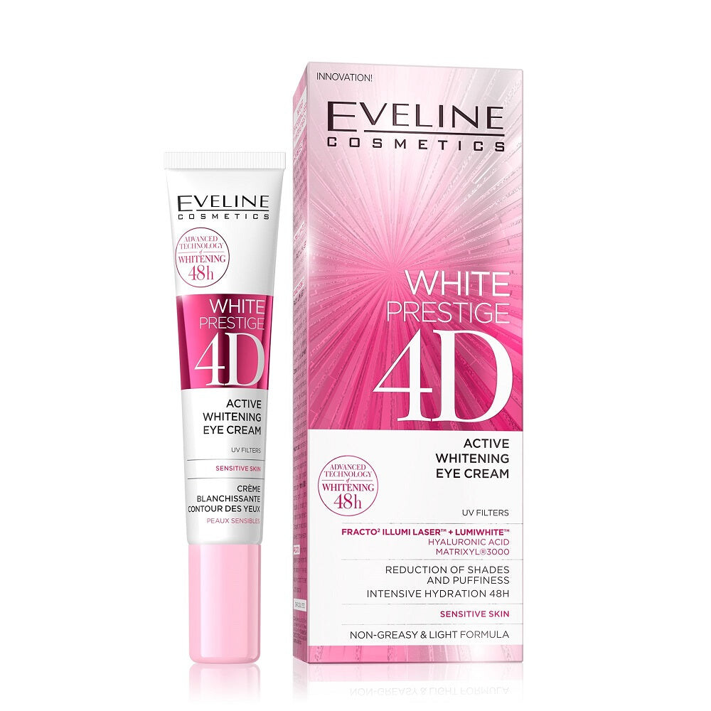 

Eveline Cosmetics White Prestige 4D Whitening Eye Cream отбеливающий крем для глаз 20мл