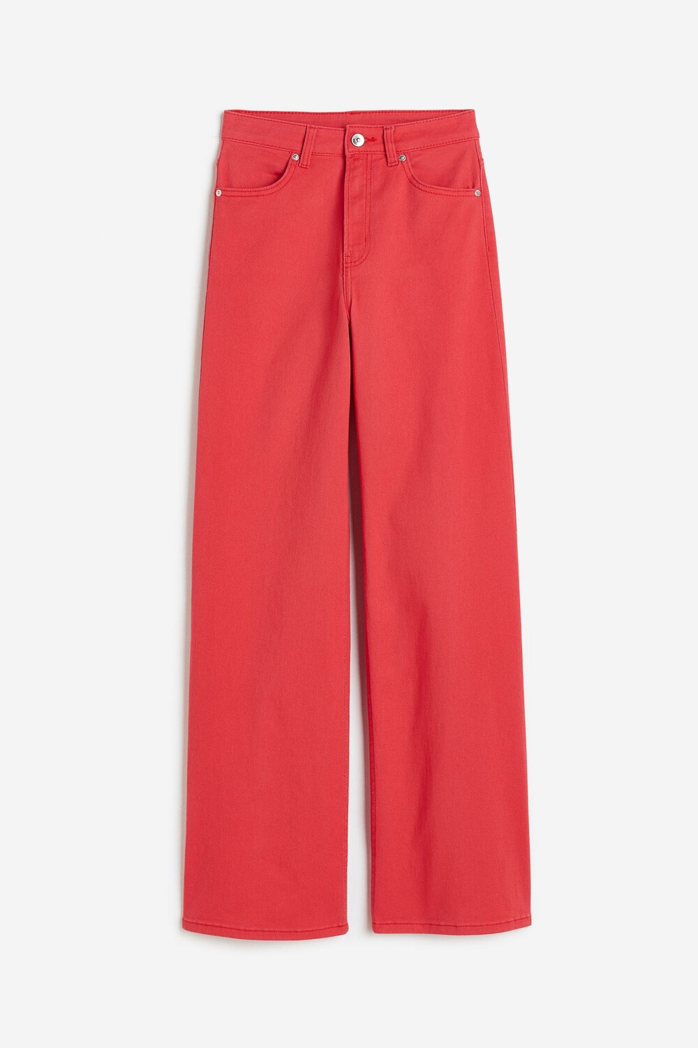 

Брюки H&M Wide-leg Twill, красный