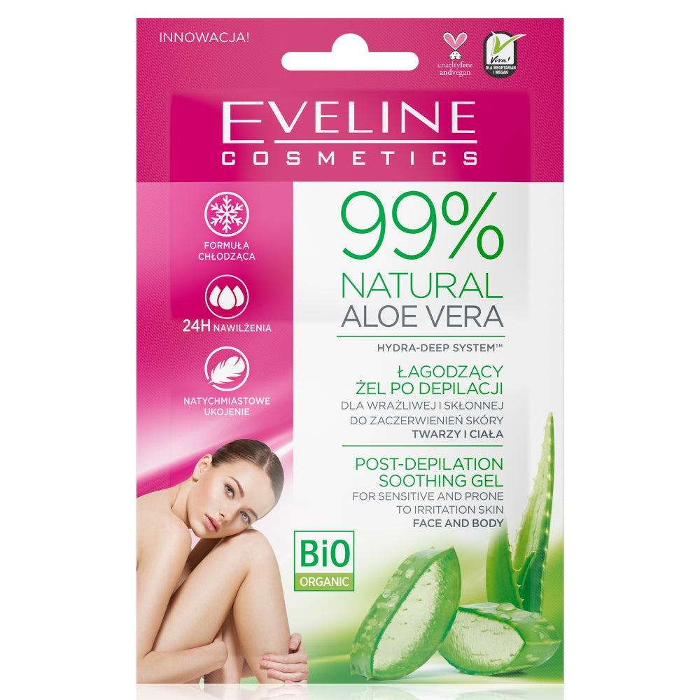 Eveline Cosmetics 99% Натуральный гель Алоэ Вера после депиляции 2х5мл