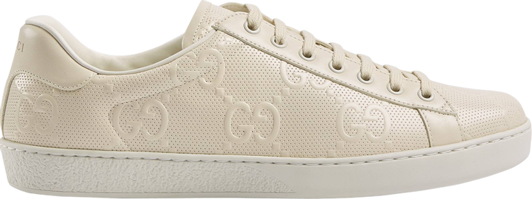Кроссовки Gucci Ace GG Embossed - White, белый кроссовки gucci ace gg embossed white белый