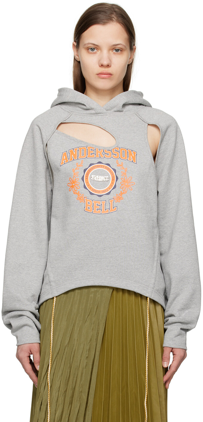 

Серый худи с вырезом Andersson Bell