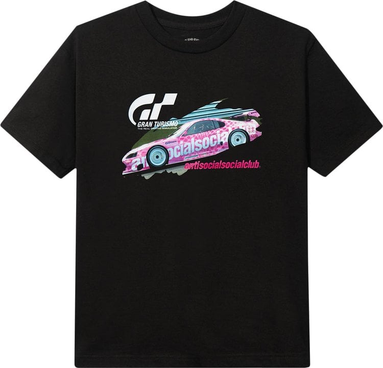 Футболка Anti Social Social Club x Gran Turismo GT500 Tee 'Black', черный - фото