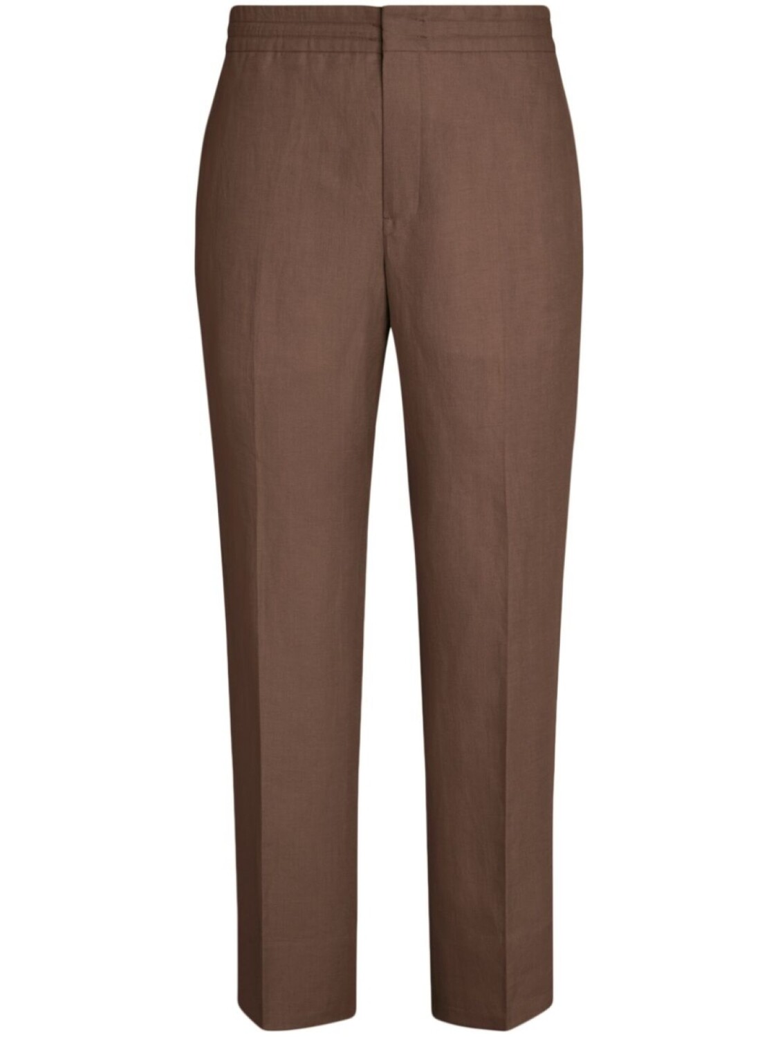

Zegna льняные брюки Oasi прямого кроя, коричневый