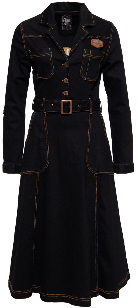 

Платье Queen Kerosin Workwear Swing Denim, черный