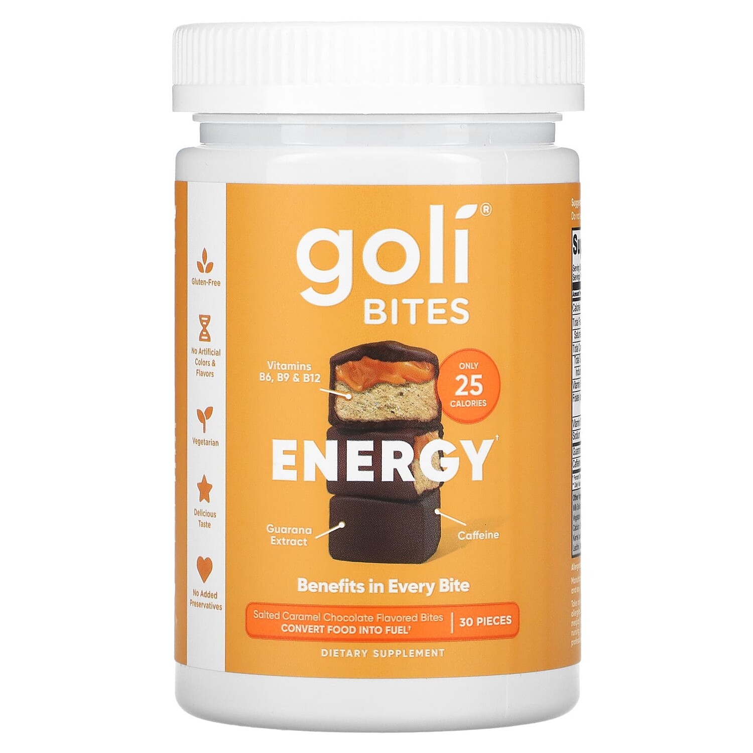 

Пищевая Добавка Goli Nutrition Energy Bites, шоколад с соленой карамелью, 30 штук