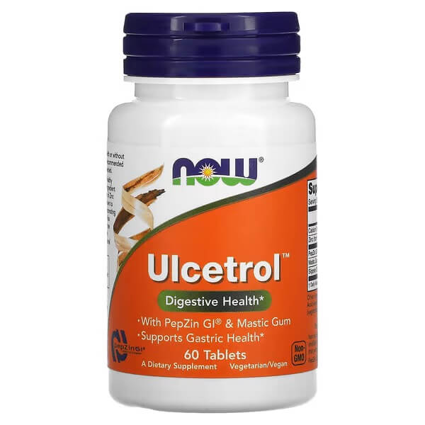 Цинк NOW Foods Ulcetrol , 60 таблеток цинк now foods ulcetrol 60 таблеток
