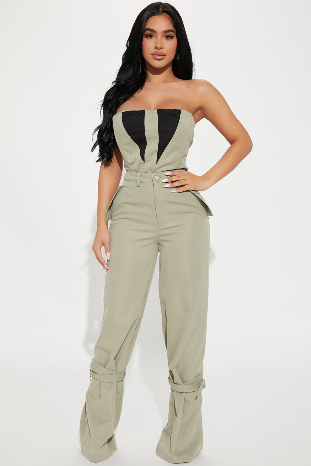 

Брюки Fashion Nova 22GWF0658, оливковый