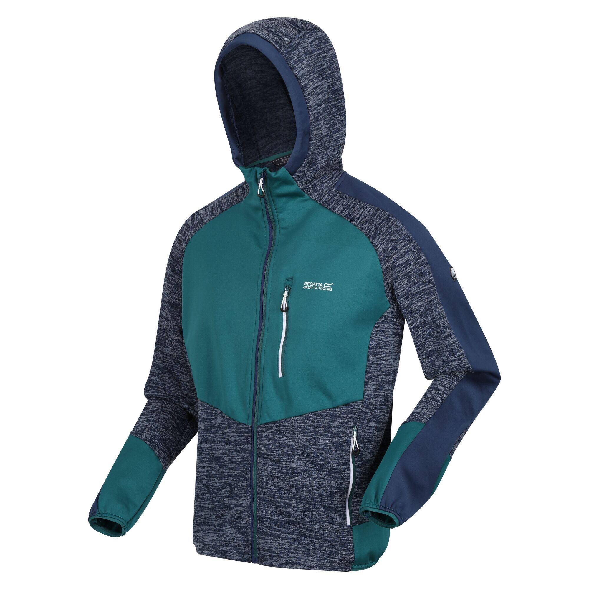 цена Куртка мужская прогулочная флисовая на молнии Regatta Cadford VI, бирюзовый/синий
