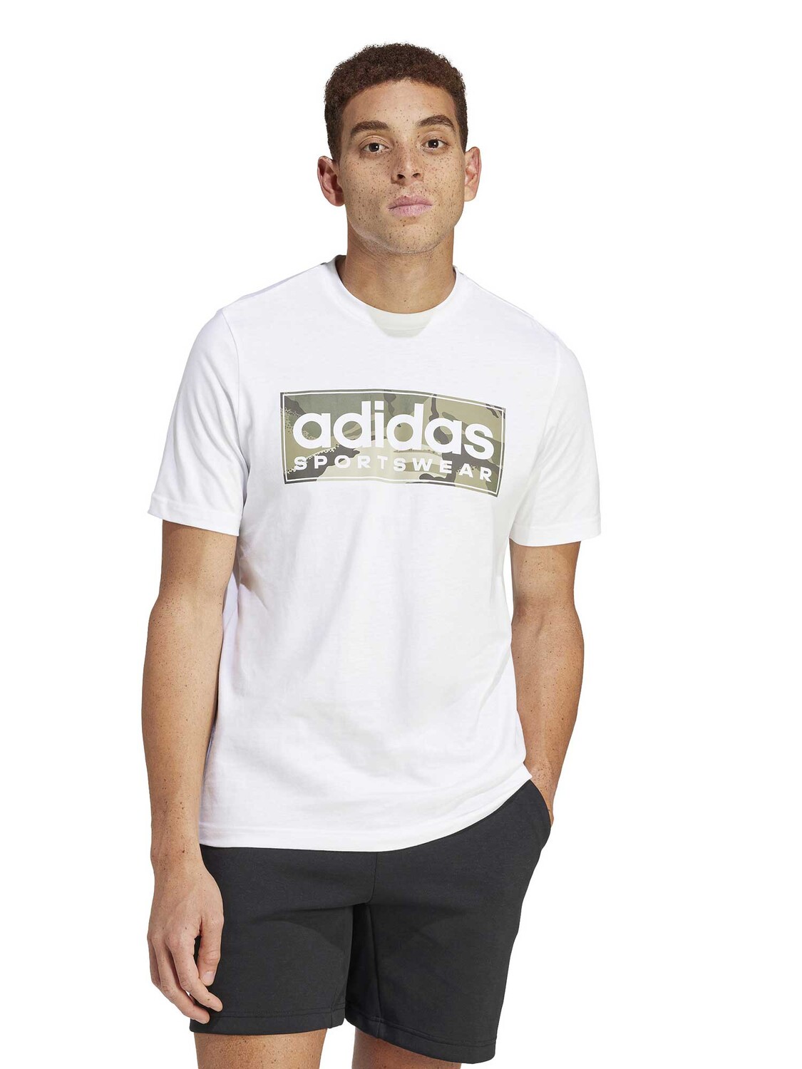 

Футболка Adidas Sportswear Camo Linear Graphic, белый