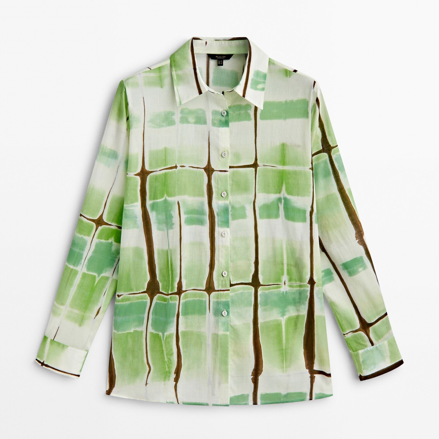 

Рубашка Massimo 100% Cotton Printed, зеленый/белый