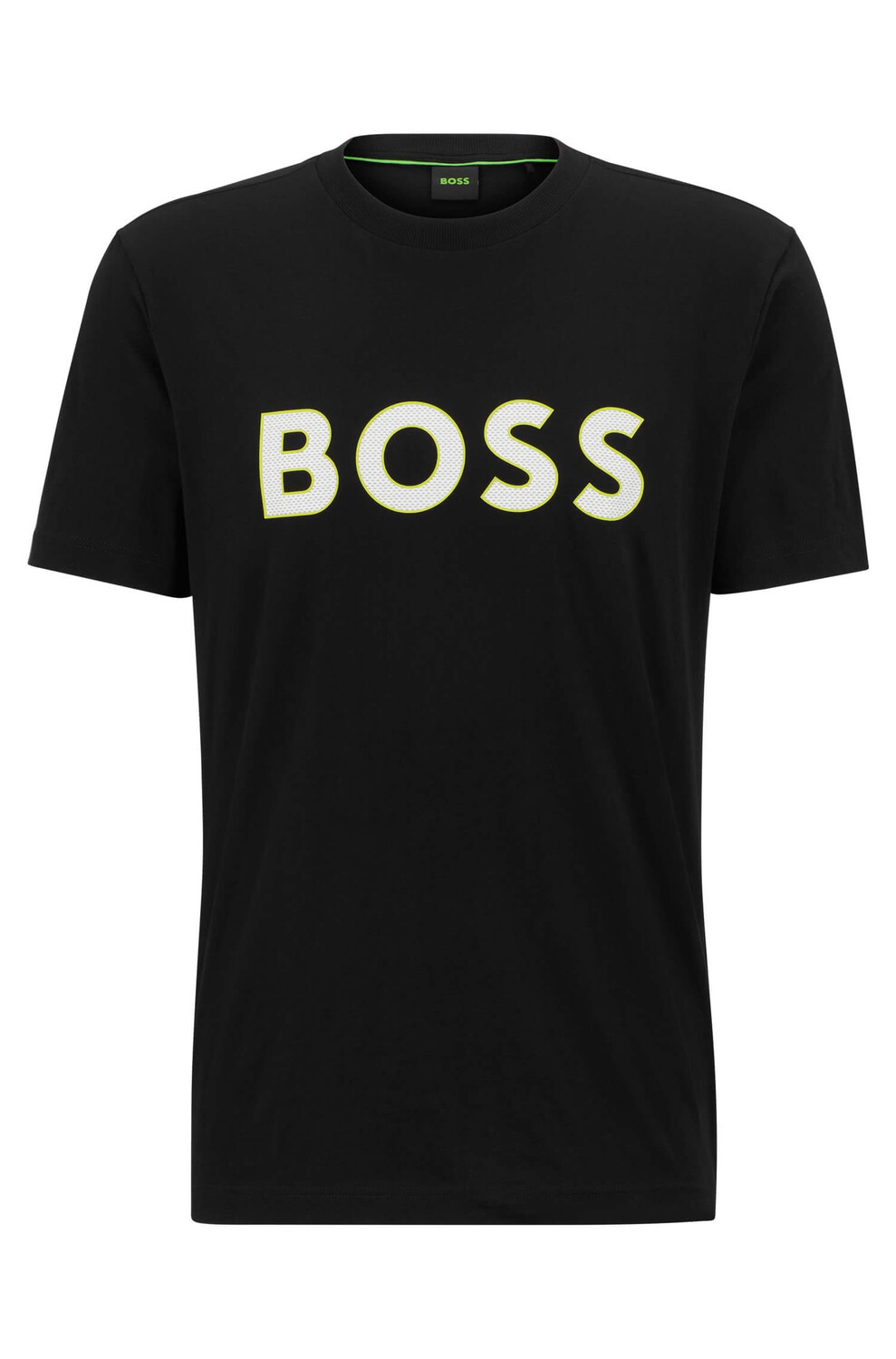 

Футболка Boss Crew-neck In Cotton Jersey With Logo Print, черный