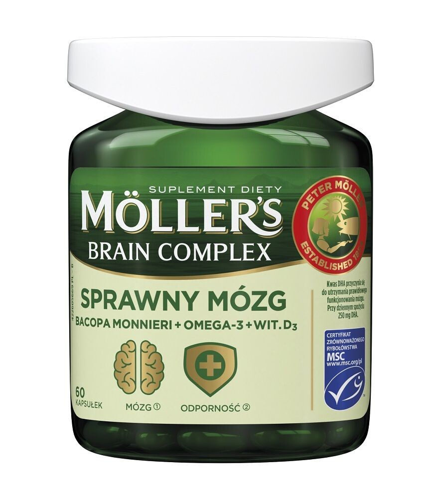 

Mollers Brain Complexпрепарат для памяти и концентрации, 60 шт.
